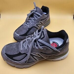 New Balance 990V4 Mens Gray Suede Running Sneakers Shoes Size 10 Made in USA